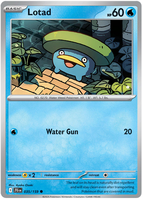 Lotad 035/159 Common Pokemon Card (Scarlet & Violet Journey Together)