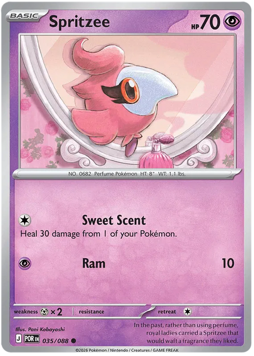Spritzee 035/088 Pokemon Card (Mega Evolution Perfect Order)
