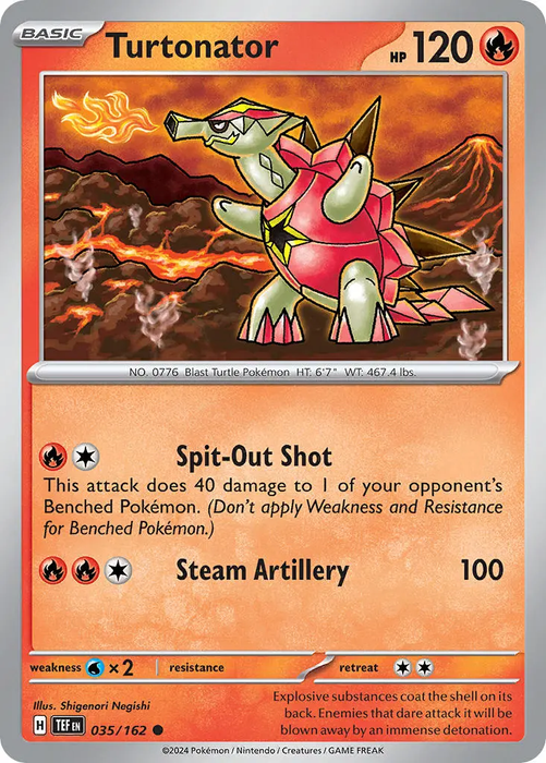 Turtonator 035/162 Common Pokemon Card (SV Temporal Forces)