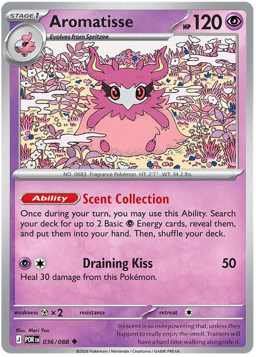 Aromatisse 036/088 Pokemon Card (Mega Evolution Perfect Order)
