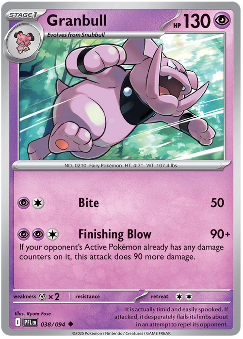 Granbull 038/094 Uncommon Pokemon Card (Mega Evolution Phantasmal Flames)