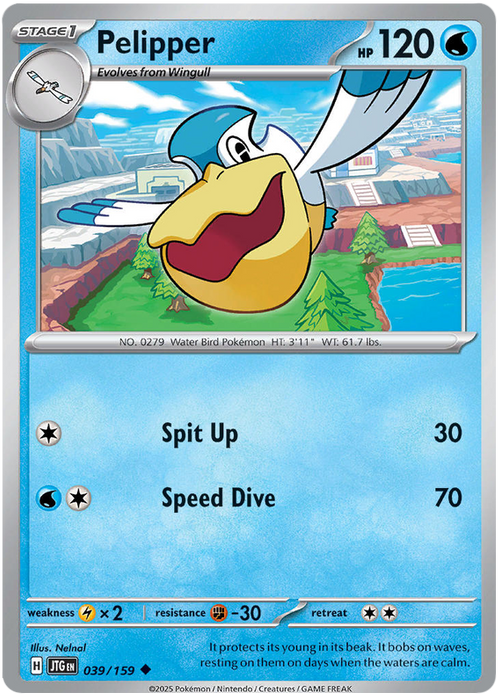 Pelipper 039/159 Uncommon Pokemon Card (Scarlet & Violet Journey Together)