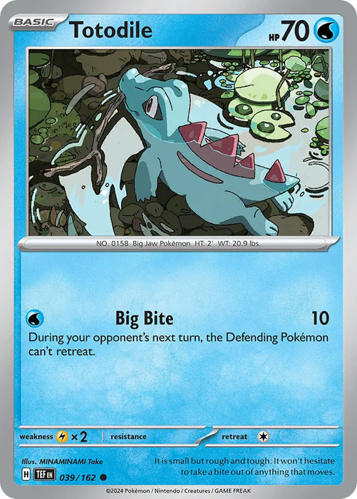 Totodile 039/162 Common Pokemon Card (SV Temporal Forces)