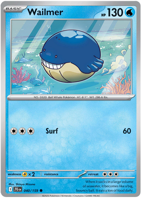 Wailmer 040/159 Common Pokemon Card (Scarlet & Violet Journey Together)