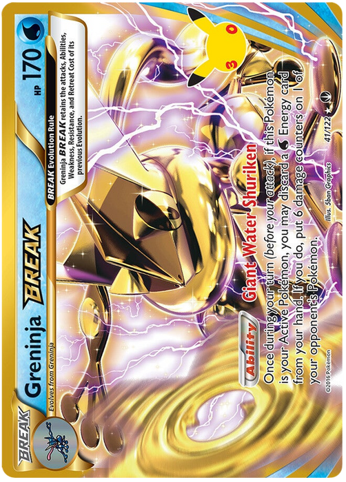 Greninja BREAK 022/030 Rare Pokemon Card (30th Anniversary Classic Collection)