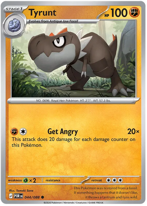 Tyrunt 044/088 Pokemon Card (Mega Evolution Perfect Order)