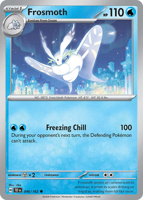 Frosmoth 046/162 Common Reverse Holo Pokemon Card (SV Temporal Forces)