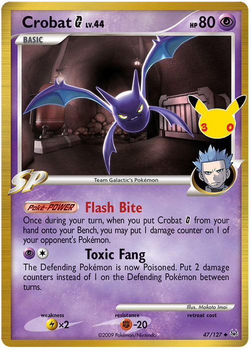 Crobat Pokemon G 014/030 Uncommon Pokemon Card (30th Anniversary Classic Collection)