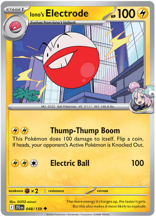 Iono's Electrode 048/159 Uncommon Pokemon Card (Scarlet & Violet Journey Together)