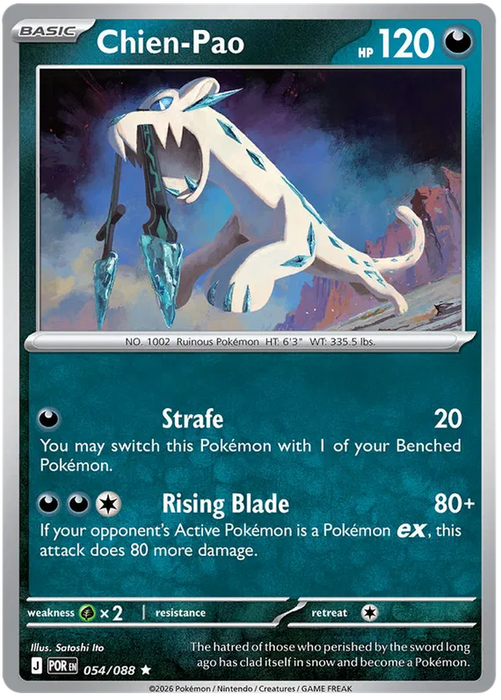 Chien-Pao 054/088 Rare Pokemon Card (Mega Evolution Perfect Order)