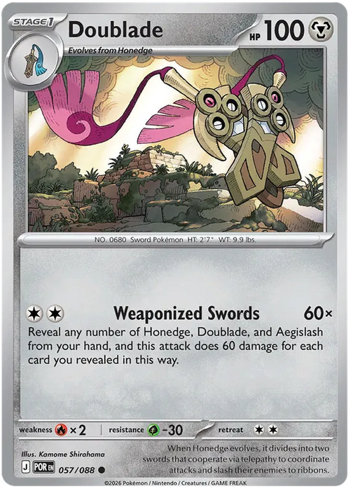 Doublade 057/088 Pokemon Card (Mega Evolution Perfect Order)