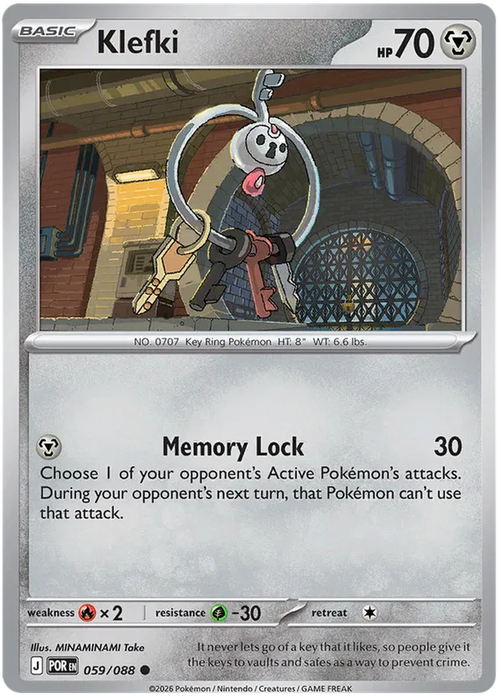 Klefki 059/088 Pokemon Card (Mega Evolution Perfect Order)
