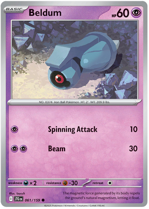 Beldum 061/159 Common Pokemon Card (Scarlet & Violet Journey Together)