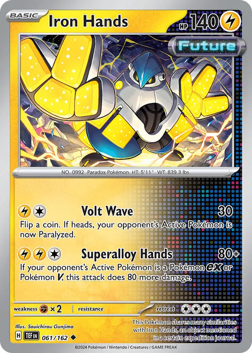 Iron Hands 061/162 Uncommon Pokemon Card (SV Temporal Forces)