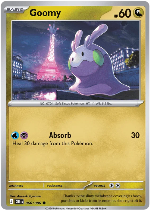Goomy 066/086 Common Pokemon Card (Mega Evolution Chaos Rising)