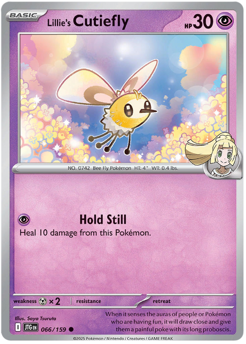 Lillie's Cutiefly 066/159 Common Pokemon Card (Scarlet & Violet Journey Together)