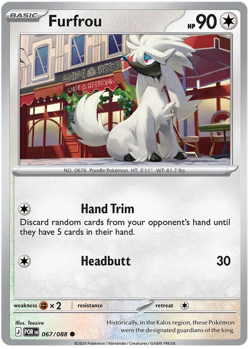 Furfrou 067/088 Pokemon Card (Mega Evolution Perfect Order)