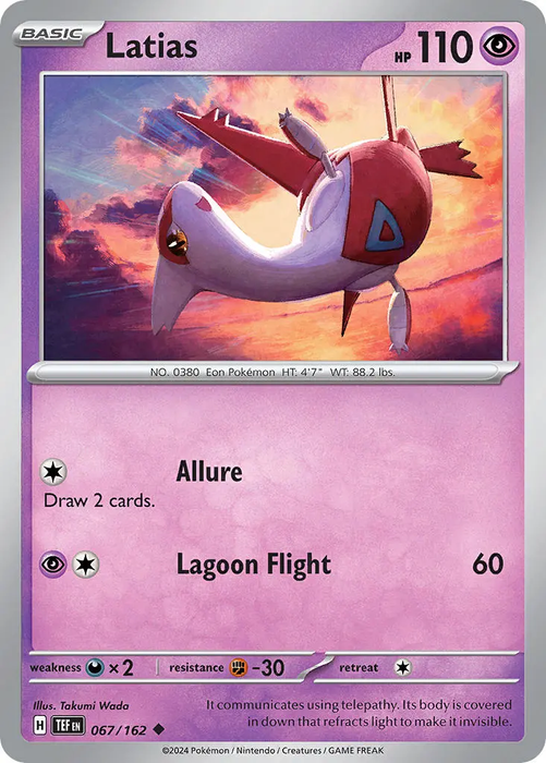 Latias 067/162 Uncommon Pokemon Card (SV Temporal Forces)