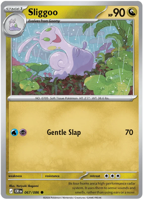 Sliggoo 067/086 Common Pokemon Card (Mega Evolution Chaos Rising)