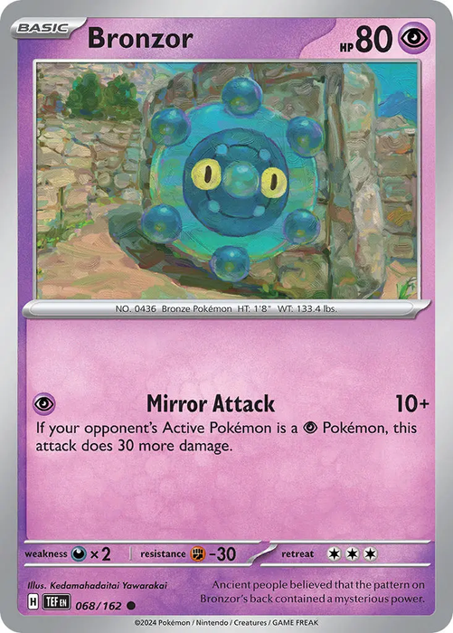 Bronzor 068/162 Common Pokemon Card (SV Temporal Forces)