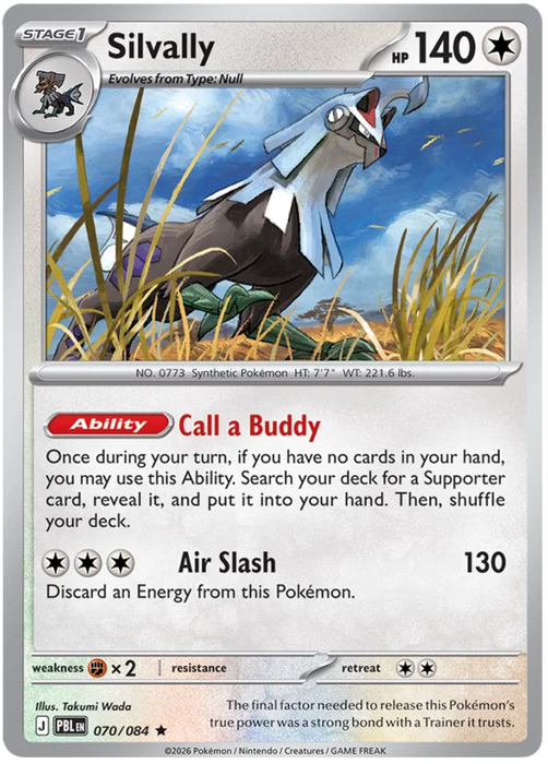 Silvally 070/084 Rare Pokemon Card (Mega Evolution Pitch Black)