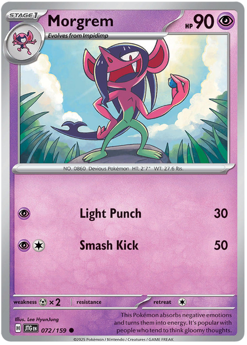 Morgrem 072/159 Common Pokemon Card (Scarlet & Violet Journey Together)
