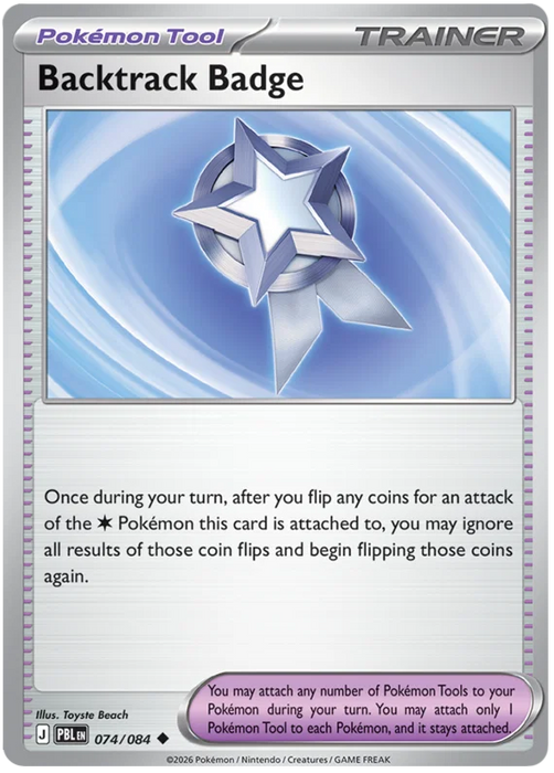 Backtrack Badge 074/084 Uncommon Pokemon Card (Mega Evolution Pitch Black)