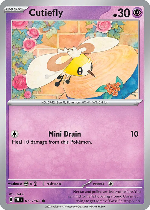 Cutiefly 075/162 Common Pokemon Card (SV Temporal Forces)