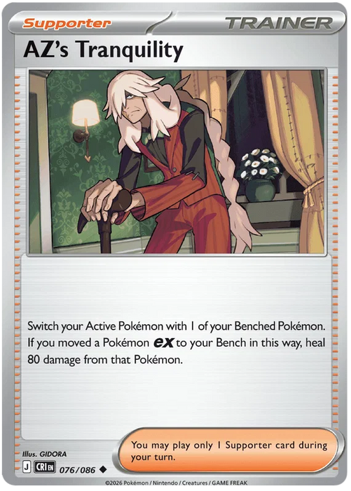AZ's Tranquility 076/086 Uncommon Pokemon Card (Mega Evolution Chaos Rising)
