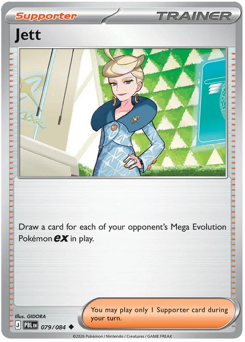 Jett 079/084 Uncommon Pokemon Card (Mega Evolution Pitch Black)