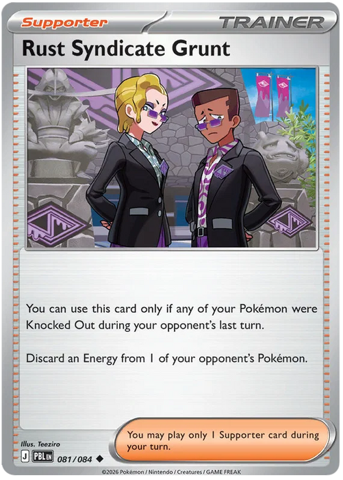Rust Syndicate Grunt 081/084 Uncommon Pokemon Card (Mega Evolution Pitch Black)