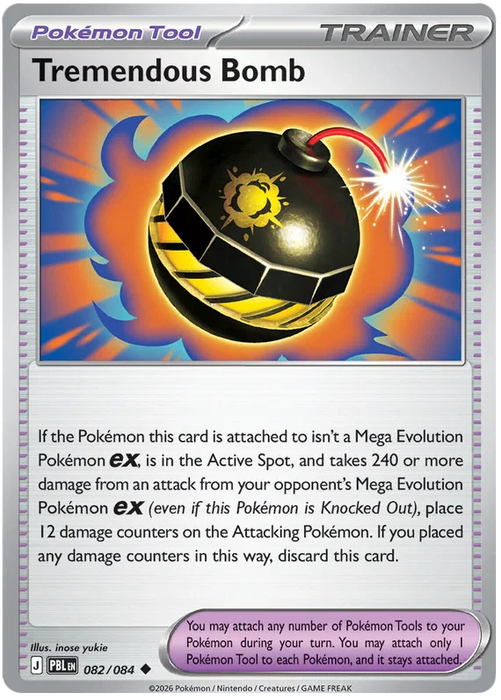 Tremendous Bomb 082/084 Uncommon Pokemon Card (Mega Evolution Pitch Black)
