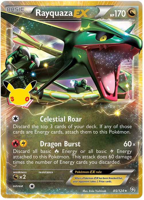 Rayquaza EX 019/030 Rare Pokemon Card (30th Anniversary Classic Collection)