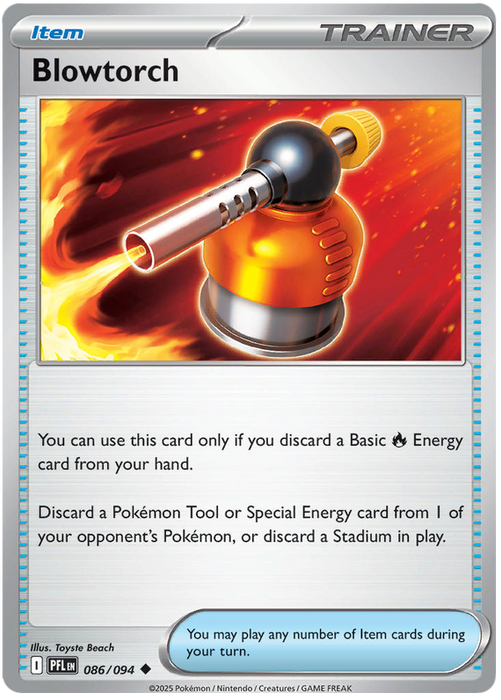 Blowtorch 086/094 Uncommon Pokemon Card (Mega Evolution Phantasmal Flames)