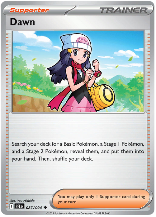 Dawn 087/094 Uncommon Pokemon Card (Mega Evolution Phantasmal Flames)