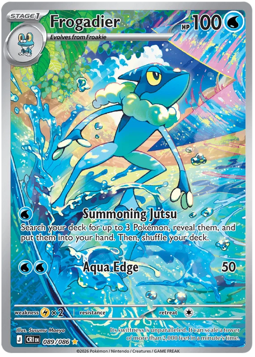 Frogadier 089/086 Illustration Rare Pokemon Card (Mega Evolution Chaos Rising)