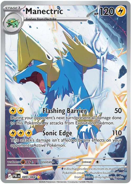 Manectric 089/084 Illustration Rare Pokemon Card (Mega Evolution Pitch Black)