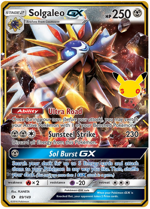 Solgaleo GX 023/030 Rare Pokemon Card (30th Anniversary Classic Collection)