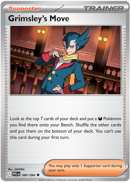 Grimsley's Move 090/094 Uncommon Pokemon Card (Mega Evolution Phantasmal Flames)