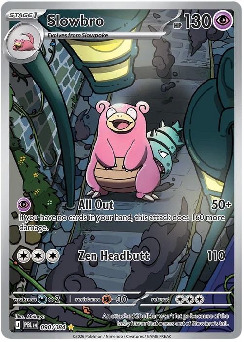 Slowbro 090/084 Illustration Rare Pokemon Card (Mega Evolution Pitch Black)