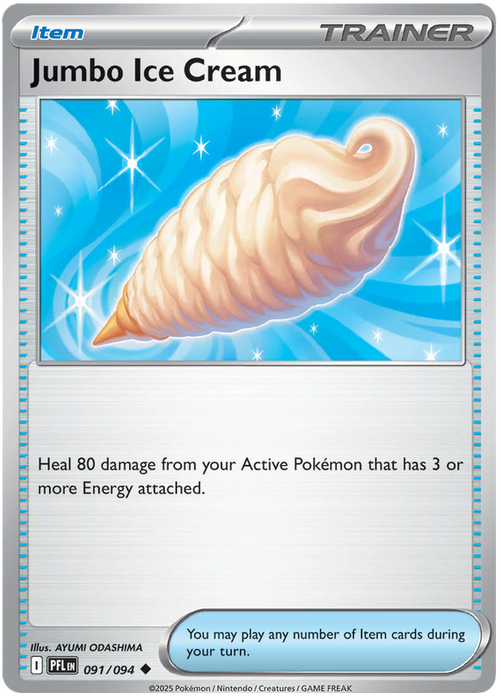 Jumbo Ice Cream 091/094 Uncommon Pokemon Card (Mega Evolution Phantasmal Flames)
