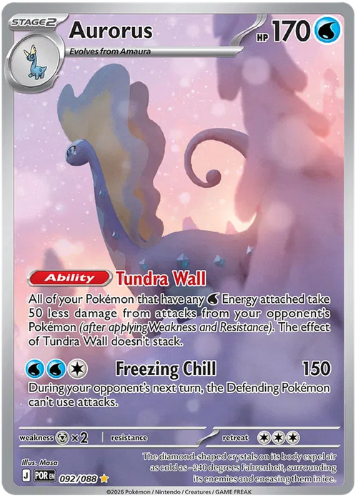 Aurorus 092/088 Illustration Rare Pokemon Card (Mega Evolution Perfect Order)
