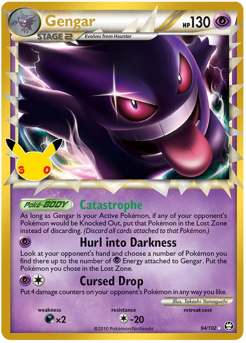 Gengar 015/030 Rare Pokemon Card (30th Anniversary Classic Collection)