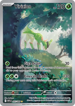 Virizion 095/086 Illustration Rare Pokemon Card (Scarlet & Violet White Flare)