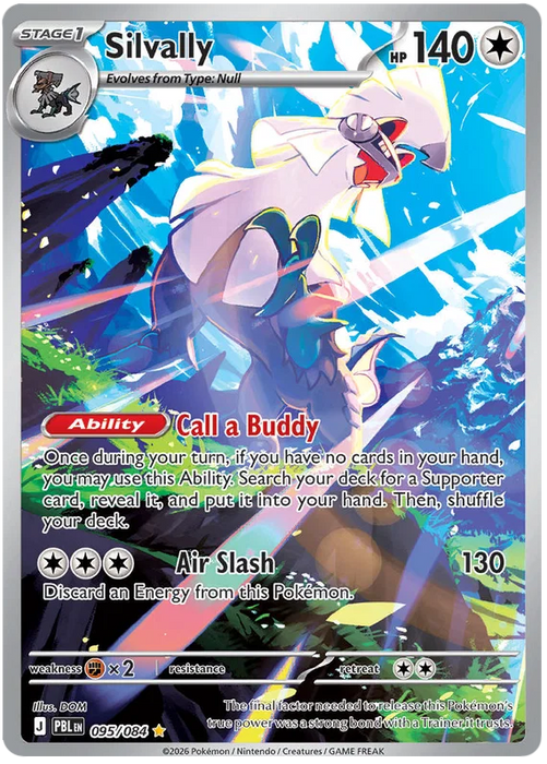 Silvally 095/084 Illustration Rare Pokemon Card (Mega Evolution Pitch Black)