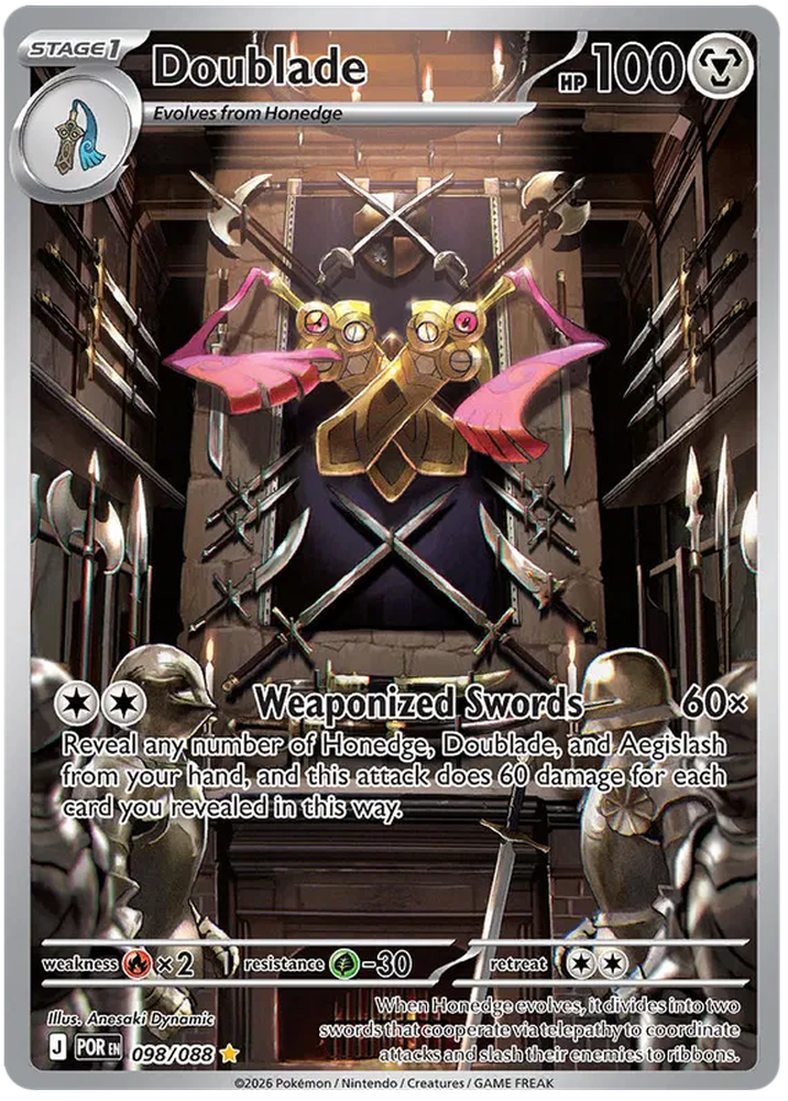 Doublade 098/088 Illustration Rare Pokemon Card (Mega Evolution Perfect ...