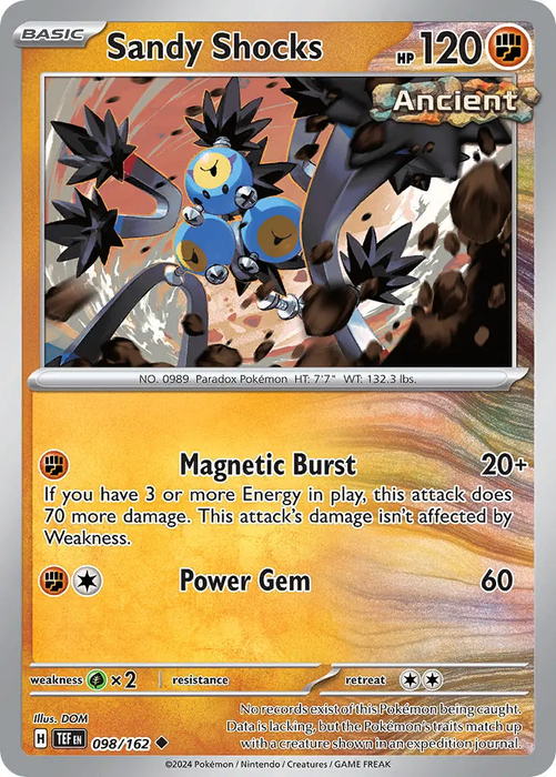 Sandy Shocks 098/162 Uncommon Pokemon Card (SV Temporal Forces)