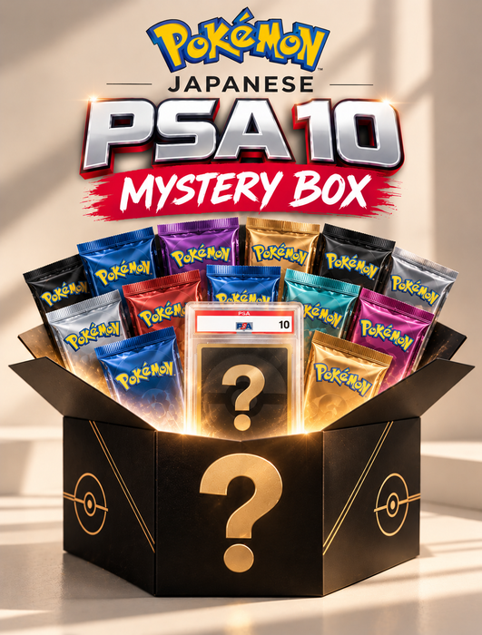 Japanese Pokémon PSA 10 Mystery Box (Includes 1× Japanese PSA 10 Card + 15 Japanese Booster Packs)