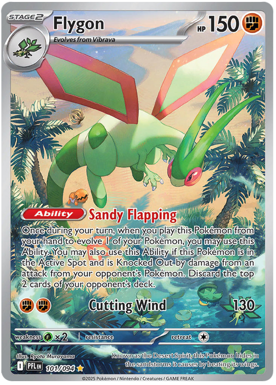 Flygon 101/094 Illustration Rare Pokemon Card (Mega Evolution ...