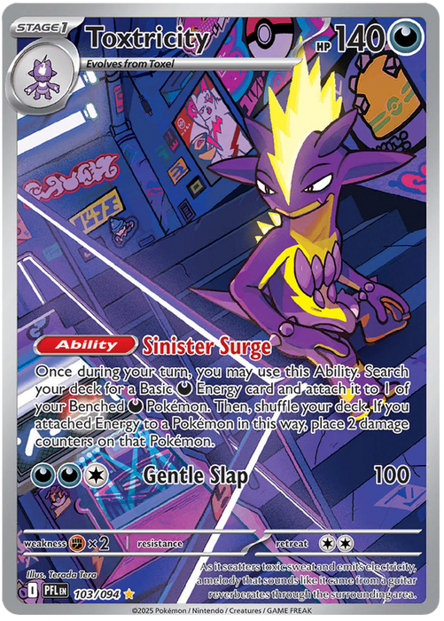 Toxtricity 103/094 Illustration Rare Pokemon Card (Mega Evolution Phantasmal Flames)